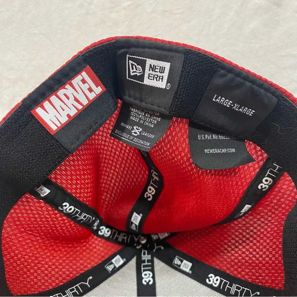 Marvel Cap New Era Men L- X-LARGE Baseball hat Spider Man Spider red black cap - Picture 5 of 7